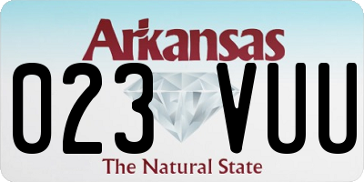 AR license plate 023VUU