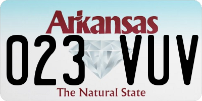 AR license plate 023VUV