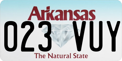 AR license plate 023VUY