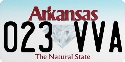 AR license plate 023VVA