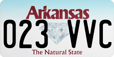 AR license plate 023VVC