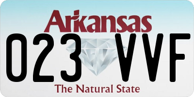 AR license plate 023VVF