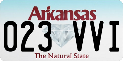 AR license plate 023VVI