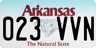 AR license plate 023VVN