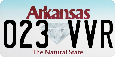 AR license plate 023VVR