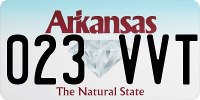 AR license plate 023VVT