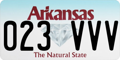 AR license plate 023VVV