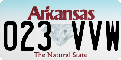 AR license plate 023VVW