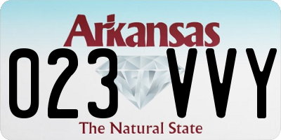 AR license plate 023VVY