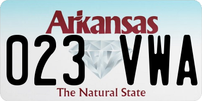 AR license plate 023VWA