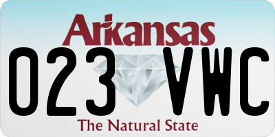 AR license plate 023VWC