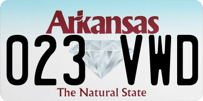 AR license plate 023VWD