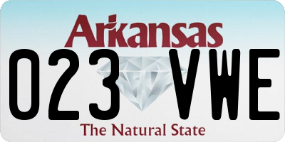 AR license plate 023VWE
