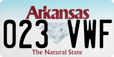 AR license plate 023VWF