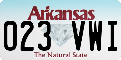 AR license plate 023VWI