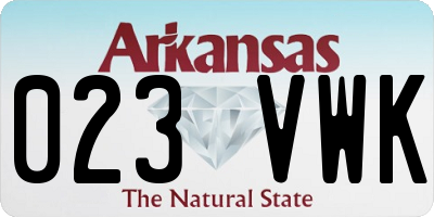 AR license plate 023VWK