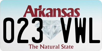 AR license plate 023VWL