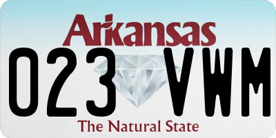 AR license plate 023VWM
