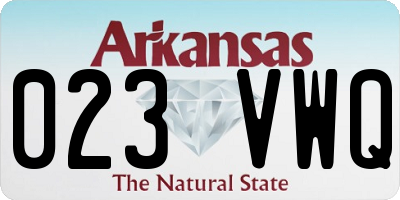 AR license plate 023VWQ