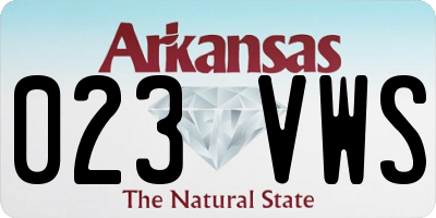 AR license plate 023VWS
