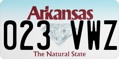 AR license plate 023VWZ