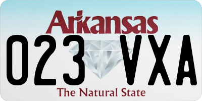 AR license plate 023VXA