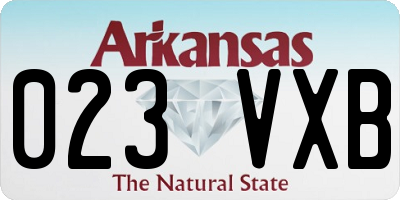 AR license plate 023VXB