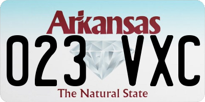 AR license plate 023VXC