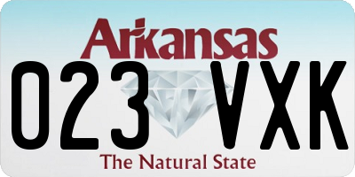 AR license plate 023VXK