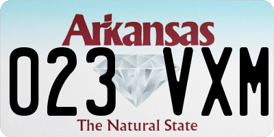 AR license plate 023VXM