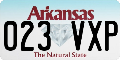 AR license plate 023VXP