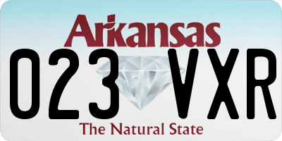 AR license plate 023VXR