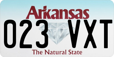 AR license plate 023VXT