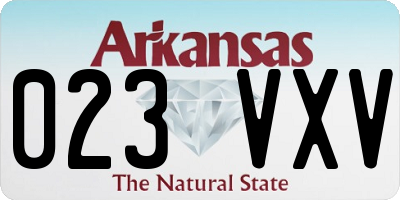 AR license plate 023VXV