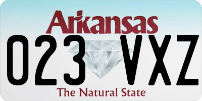 AR license plate 023VXZ
