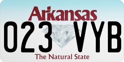 AR license plate 023VYB