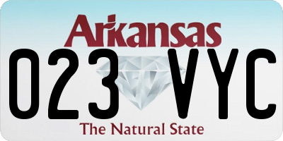 AR license plate 023VYC