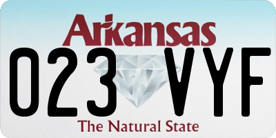AR license plate 023VYF