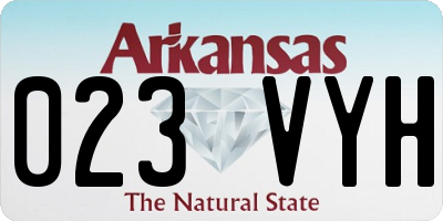 AR license plate 023VYH