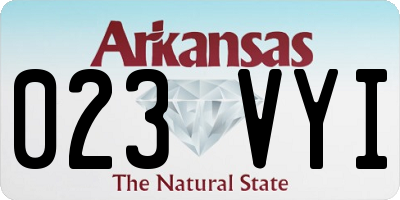 AR license plate 023VYI