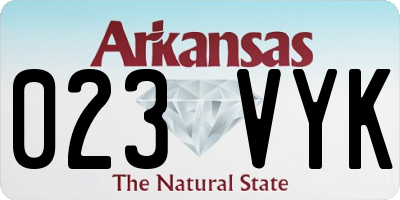 AR license plate 023VYK