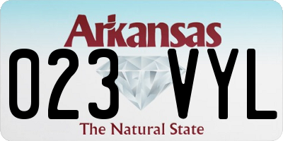 AR license plate 023VYL