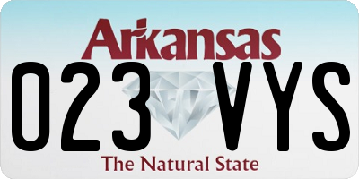 AR license plate 023VYS