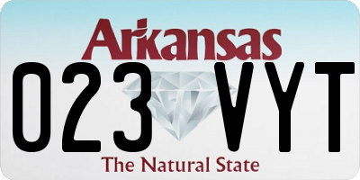 AR license plate 023VYT