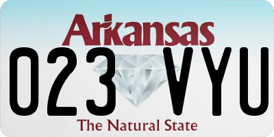 AR license plate 023VYU