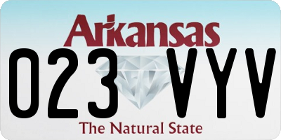 AR license plate 023VYV