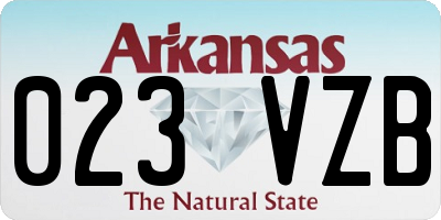 AR license plate 023VZB