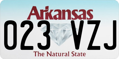 AR license plate 023VZJ
