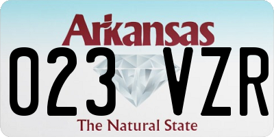 AR license plate 023VZR