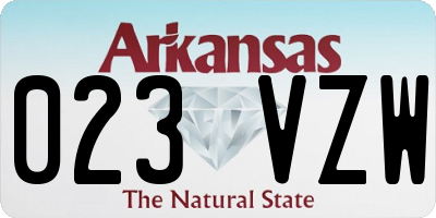 AR license plate 023VZW